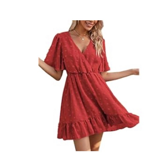 NWT Chiffon Ruffle Dress - Picture 5 of 5